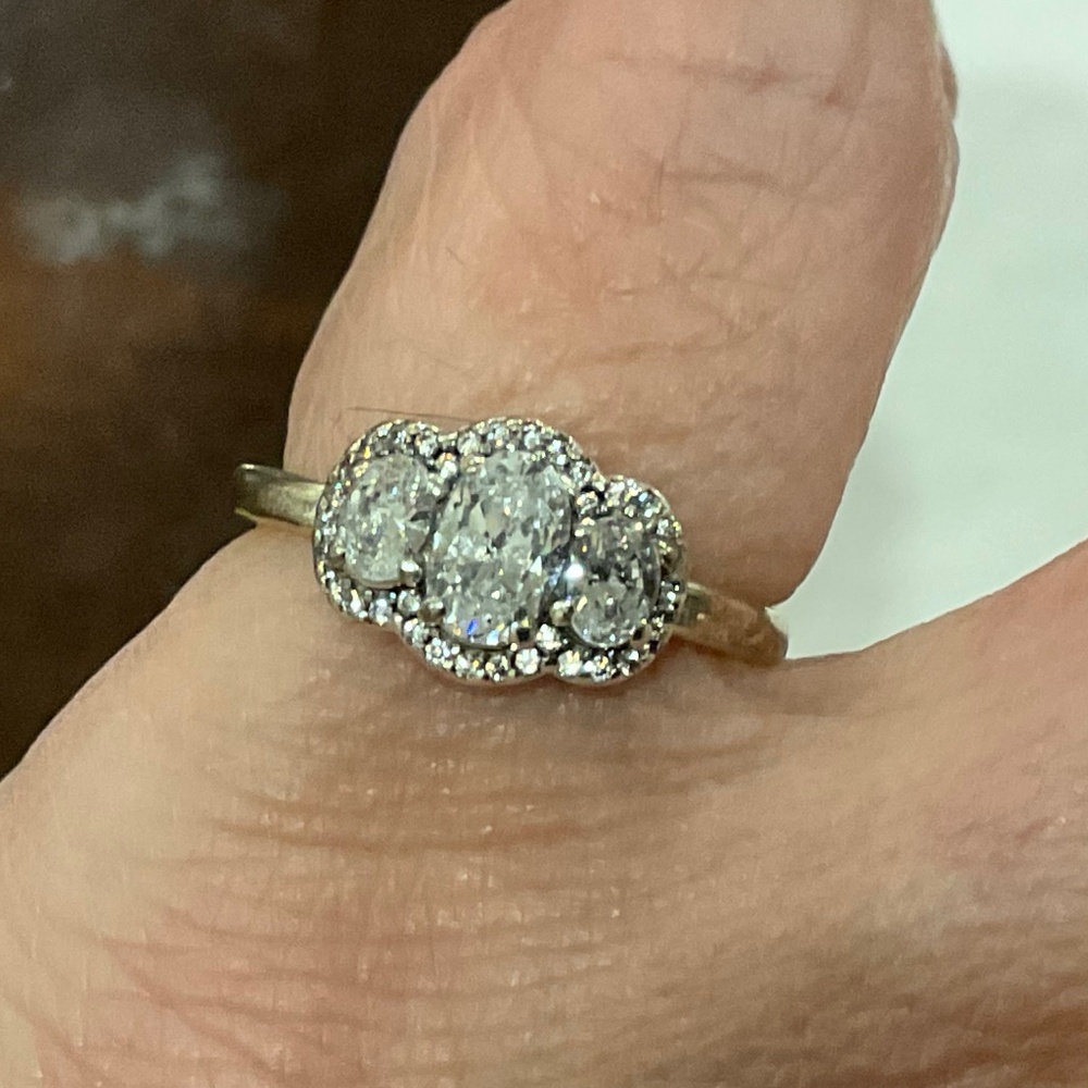 Pandora triple crown large stone ring